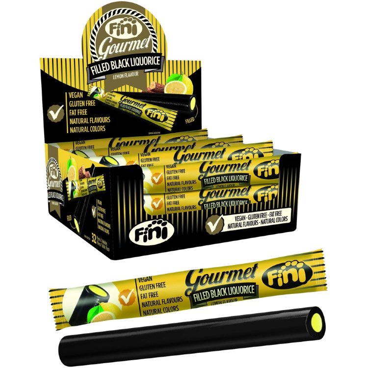 Fini Gourmet Lemon Gluten-Free Lemon Flavored Filled Licorice Bar 32g
