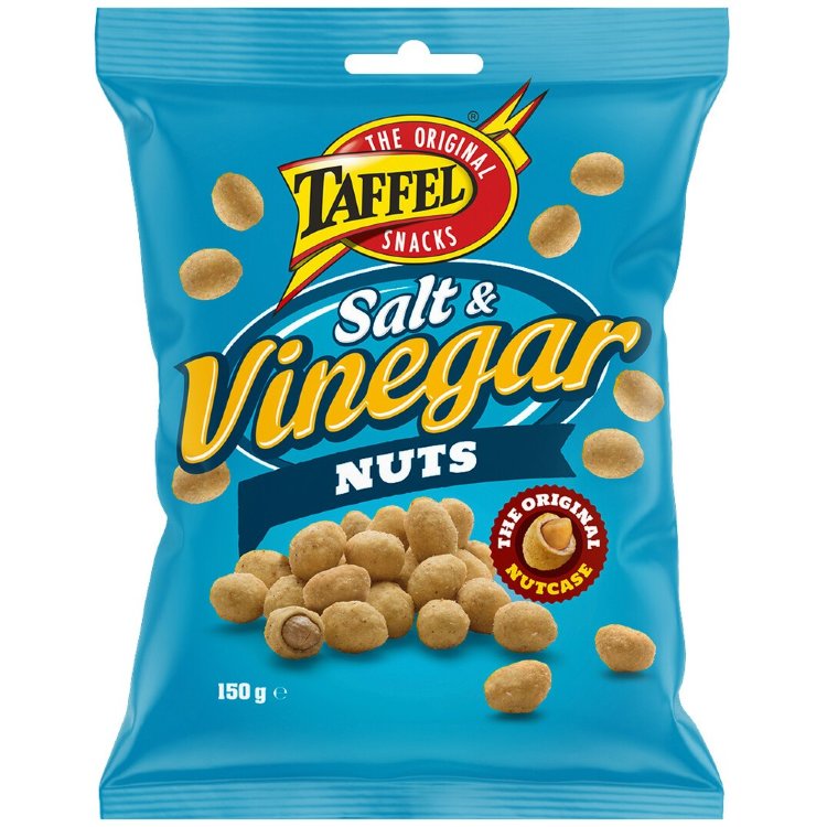 Taffel Salt & Vinegar Nuts Coated Peanuts 150g