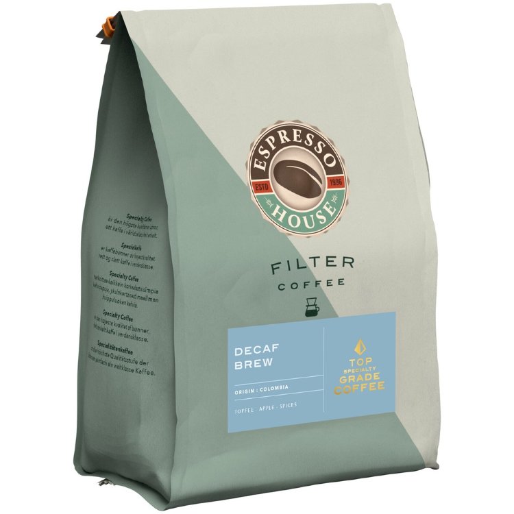 Espresso House Decaf Brew Decaffeinated Filter Coffee Ground 225g