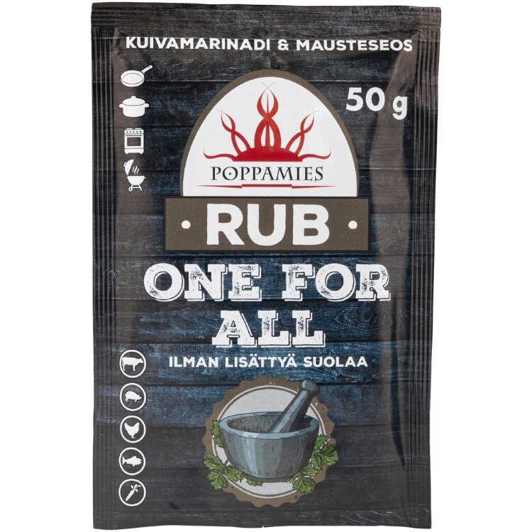 Poppamies Rub One For All Spice Mix Without Added Salt 50g