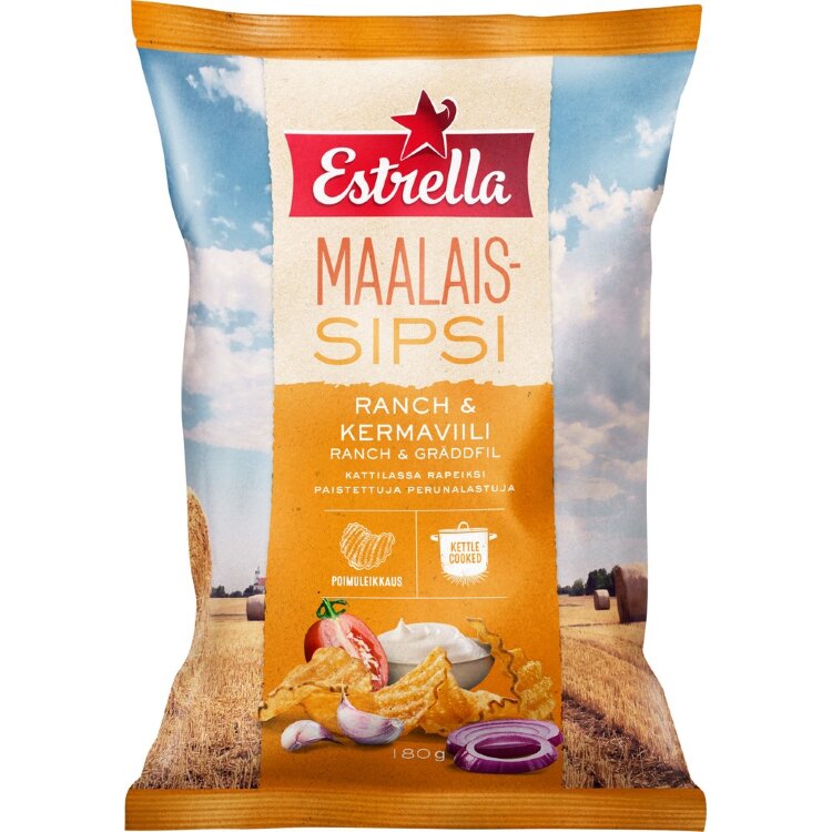 Estrella Country-Style Chips Ranch 180g
