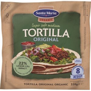 Santa Maria Tortilla Original Medium Wheat Tortilla Organic 8 pcs 320 g