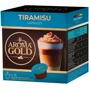 AROMA GOLD Tiramisu DG PODS X 16 256g