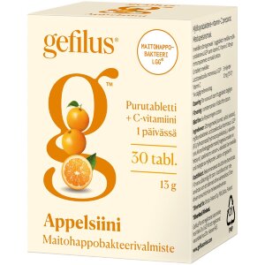 Gefilus Lactic Acid Bacteria-C Vitamin Preparation. Orange Flavored.