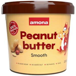 Amona Peanut Butter 100% Smooth 1kg