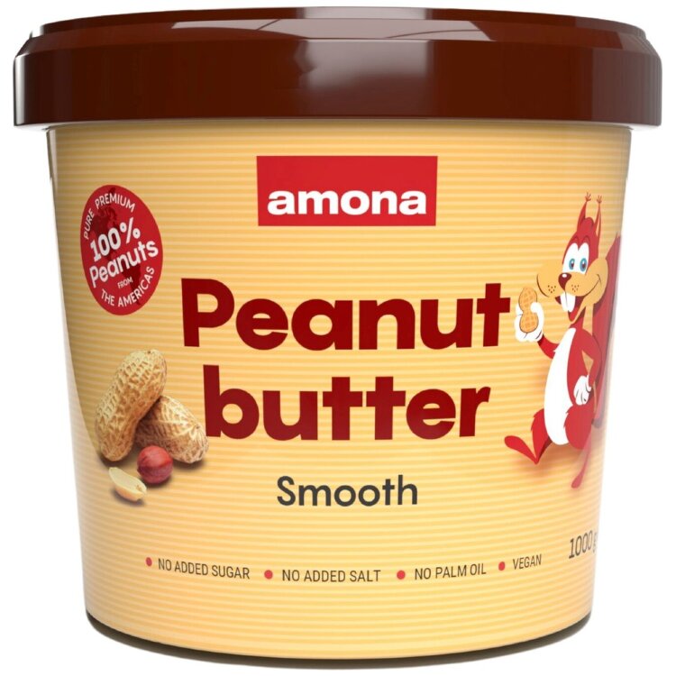 Amona Peanut Butter 100% Smooth 1kg