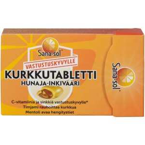 Sana-sol Honey-Ginger Sugar-Free Throat Lozenge Dietary Supplement 16 pcs / 48g