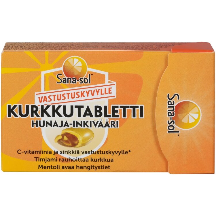 Sana-sol Honey-Ginger Sugar-Free Throat Lozenge Dietary Supplement 16 pcs / 48g