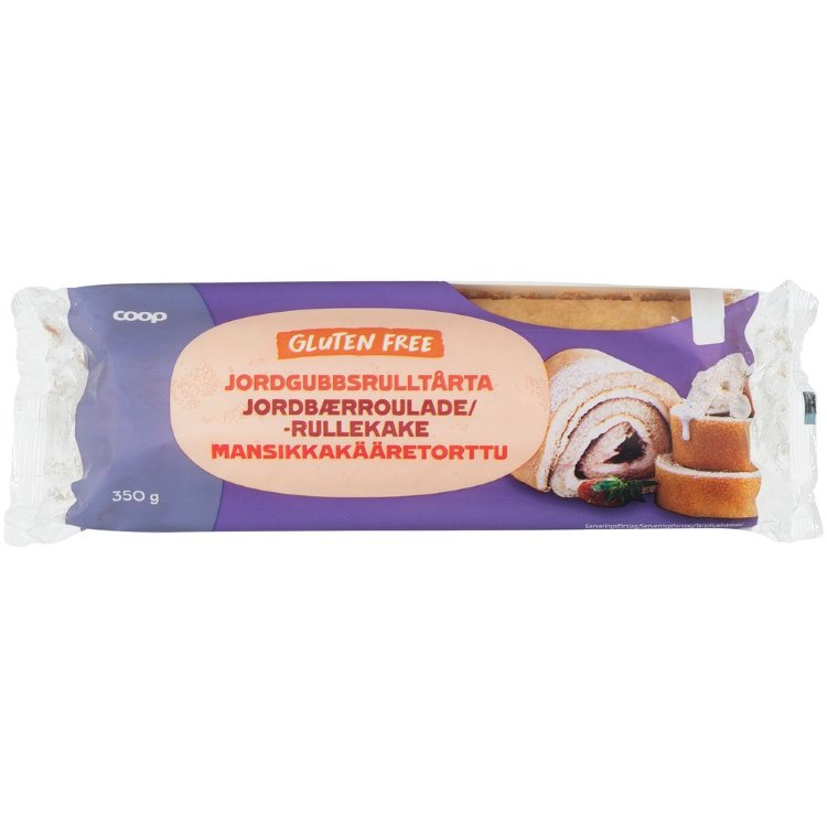 Coop Strawberry Swiss Roll Gluten-Free 350 g