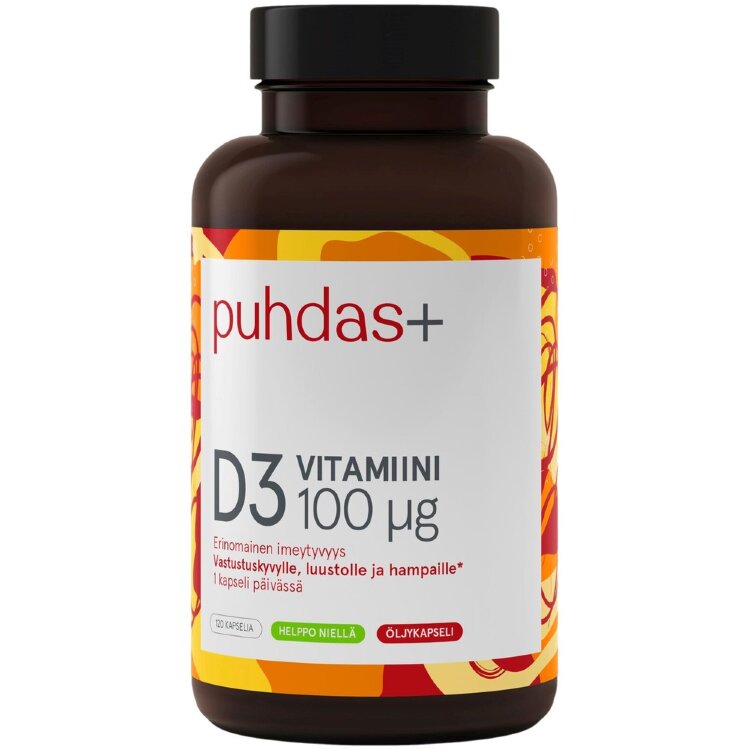 Puhdas+ D3-Vitamin 100µg 120 capsules