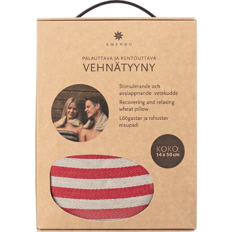 Emendo Wheat Pillow Small Red Stripe