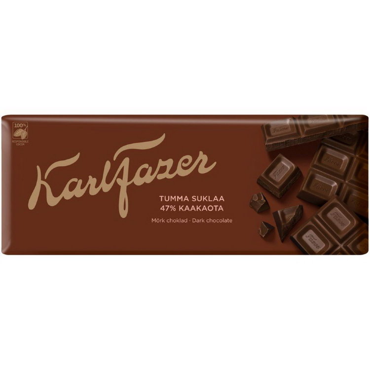 Karl Fazer 47% Dark Chocolate Bar 200g
