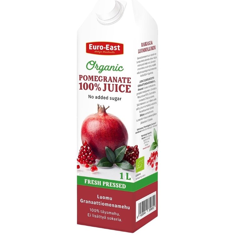 Euro-East Organic Pomegranate Juice 1L, Tetrapack