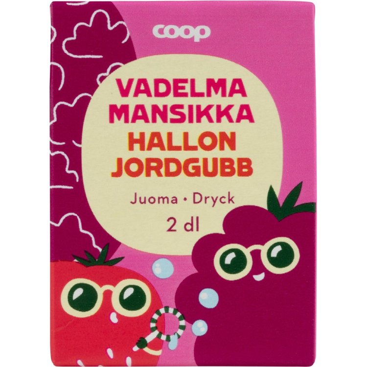 Coop Raspberry-Strawberry Drink 2dl