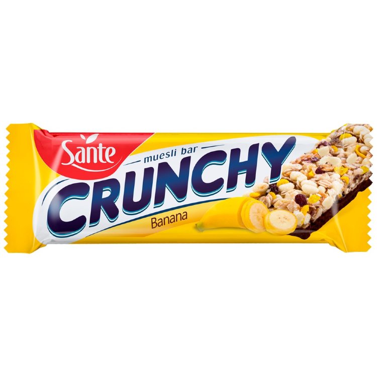 Sante Crunchy Snack Bar Banana with Chocolate Coating 40g