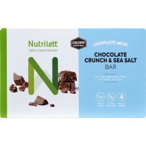 Nutrilett Chocolate Crunch & Sea Salt bar meal replacement bar 4x60g