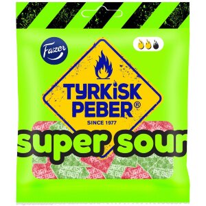 Fazer Tyrkisk Peber Super Sour Candy Bag 80g