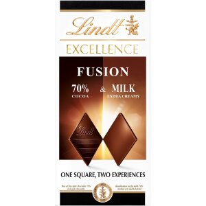 Lindt EXCELLENCE Combination Of Fine Dark 70% Chocolate (50%) And Milk Chocolate (50%) 100g