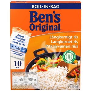 Ben's Original Long Grain Rice in Cooking Bags 4x125g