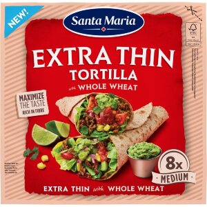 Santa Maria Tortilla Extra Thin Whole Wheat 240g