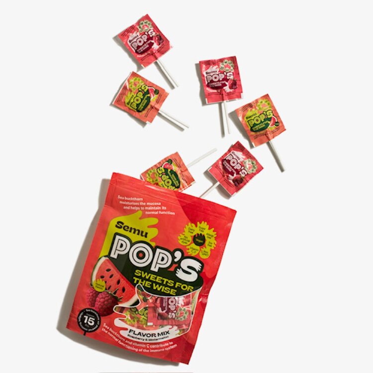 Semu Pop´s Sugar-Free Lollipop With Sea Buckthorn Oil, C and D Vitamins 84 g