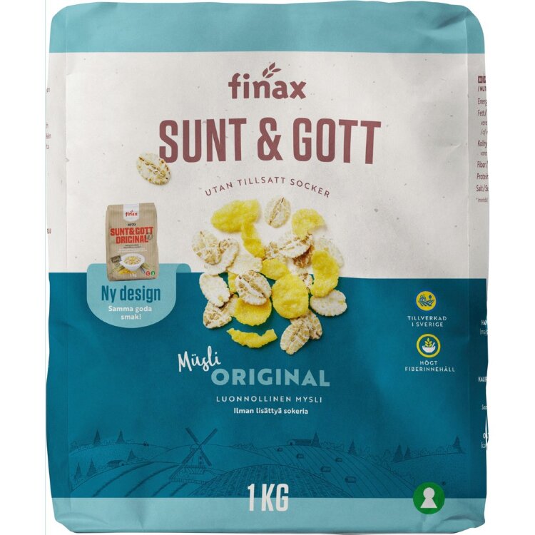Finax Sunt & Gott Original Genuine Muesli Without Added Sugar 1 kg