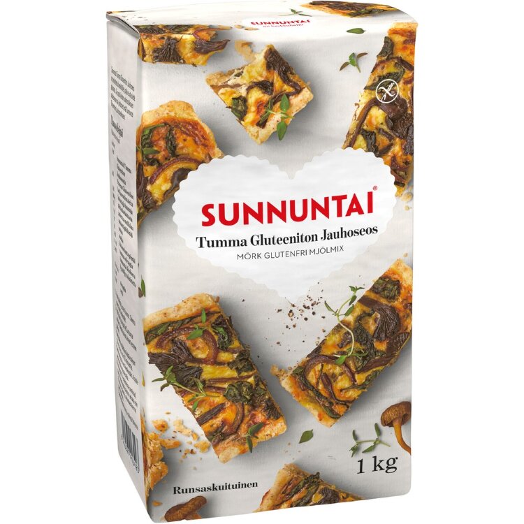 Sunnuntai 1kg Dark Gluten-Free Flour Mix