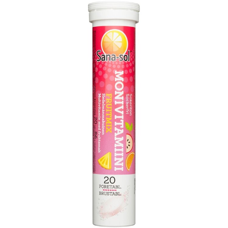 Sana-sol Multivitamin Fruitmix Sugar-Free Fruit-Flavored Multivitamin Effervescent Tablet 20 Effervescent Tablets
