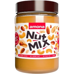 Amona Nut Mix Paste 100% - Peanut, Almond and Cashew Nut 350g