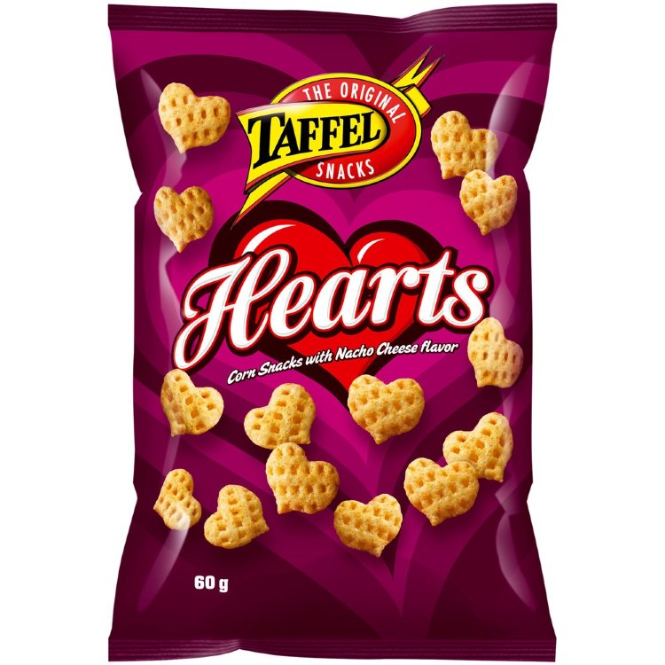 Taffel Hearts Corn Chips 60g