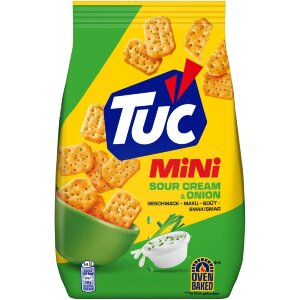 TUC Mini Sour Cream & Onion Salted Crackers 120g
