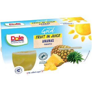 Dole Tropical Gold Pineapple Fruit Cups 4x113/68g