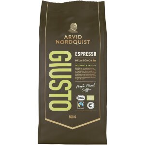 Arvid Nordquist Espresso 500g Giusto Beans Organic, Fairtrade