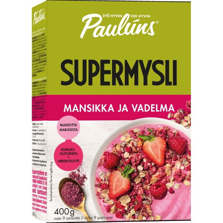 Paulún's Strawberry and Raspberry Super Muesli 400g