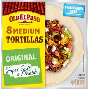 Old El Paso Medium Tortillas Original Super Soft & Flexible 8pcs/326g