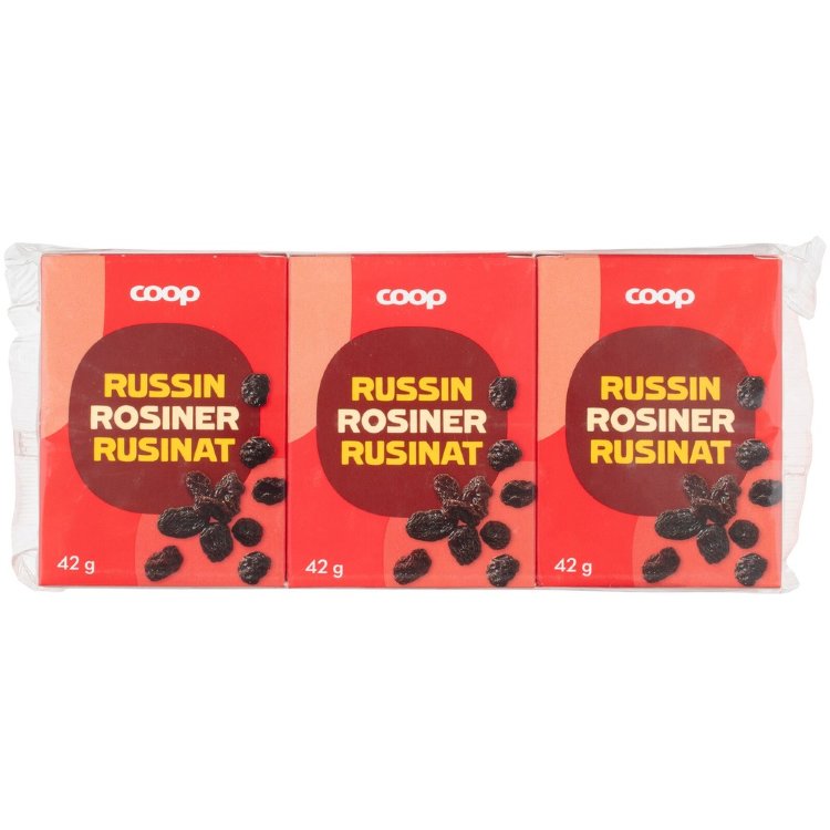 Coop Raisins 6 x 42g