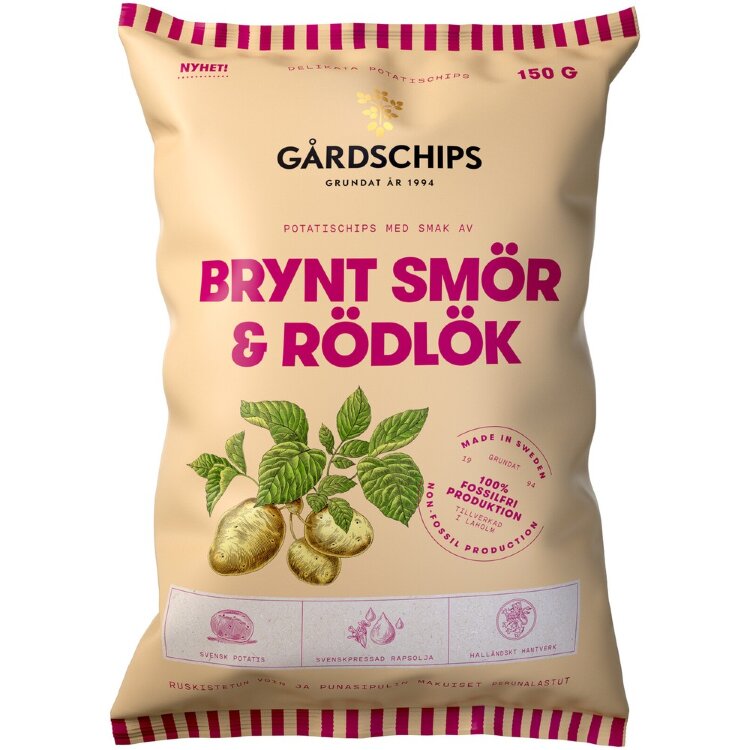 Gårdschips Browned Butter & Red Onion 150g