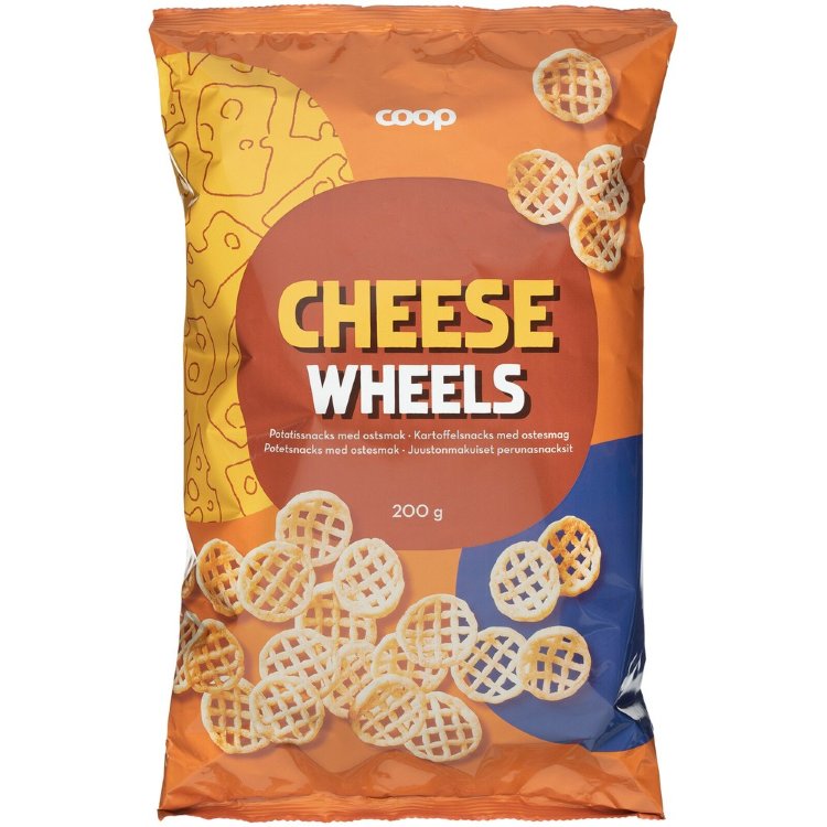 Coop Cheese Wheels Cheese Flavored Potato Snacks 200 g