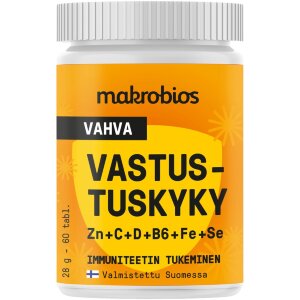 Makrobios Strong Immunity Zn+C+D+B6+Fe+Se 60 Tablets 28g