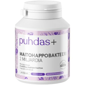 Puhdas+ Lactic Acid Bacteria 2 Billion 60 Capsules