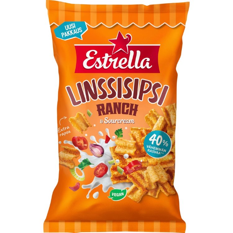 Estrella Lentil Chips Ranch 110g