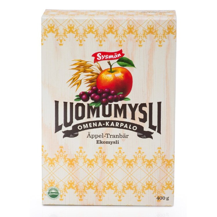 Sysmä Organic Delights Apple-Cranberry Organic Muesli 400g