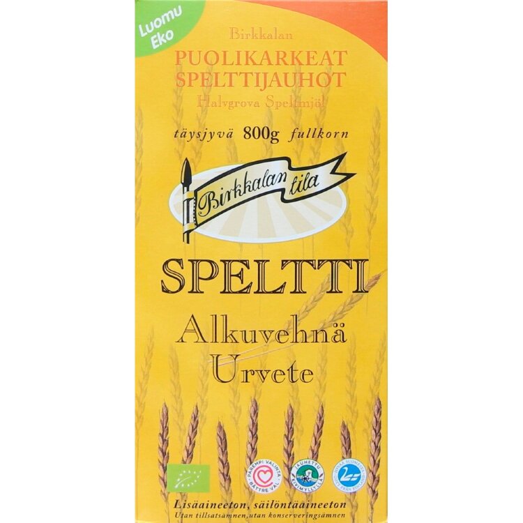 Birkkalan Farm Organic Semi-coarse Wholegrain Spelt Flour 800g