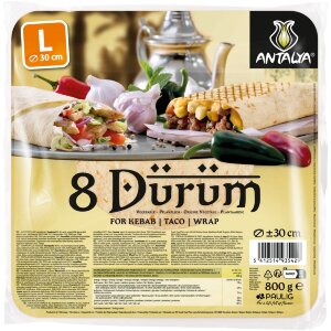 Poco Loco Antalya Dürüm Wheat Tortilla 30 cm 8-p / 800g