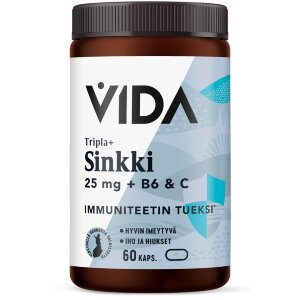 Vida Zinc Supplement Tripla+ Zinc 60 Capsules/30g