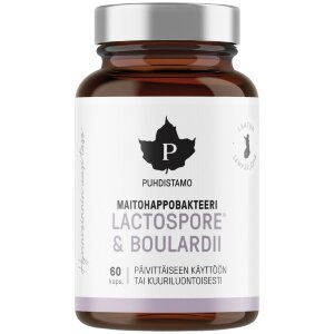 Puhdistamo LactoSpore® & Boulardii Lactic Acid Bacteria 60 Caps