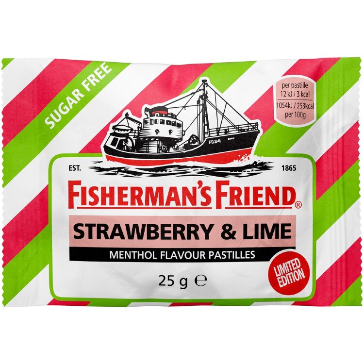 Fisherman's Friend 25g Sugar-Free Strawberry-Lime
