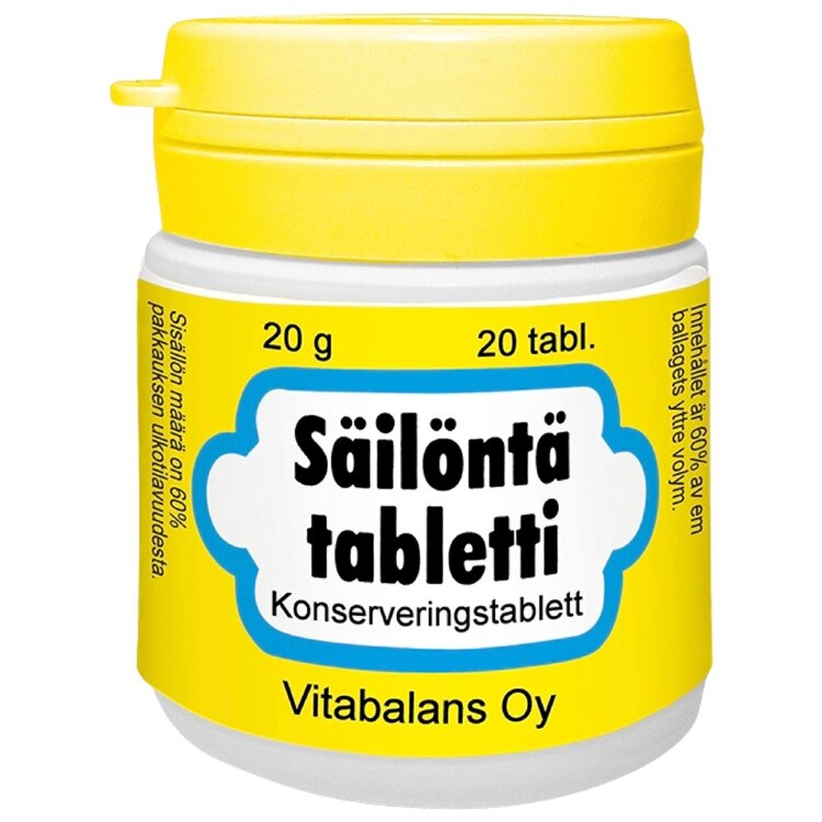 Preservation Tablet 20 pcs 20 g Vitabalans