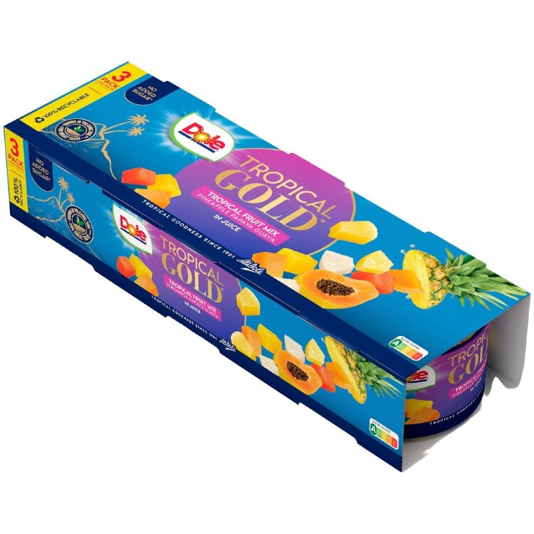Dole Tropical Gold Tropical Fruits In Juice 3-Pack 3x227/139g