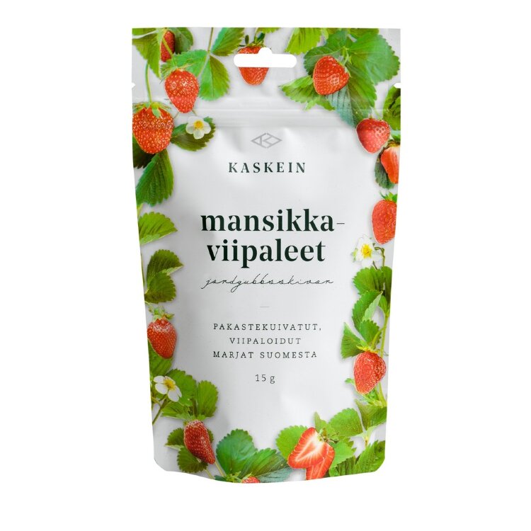 Kaskein Strawberry Slices, Freeze-Dried, Additive-Free 15g